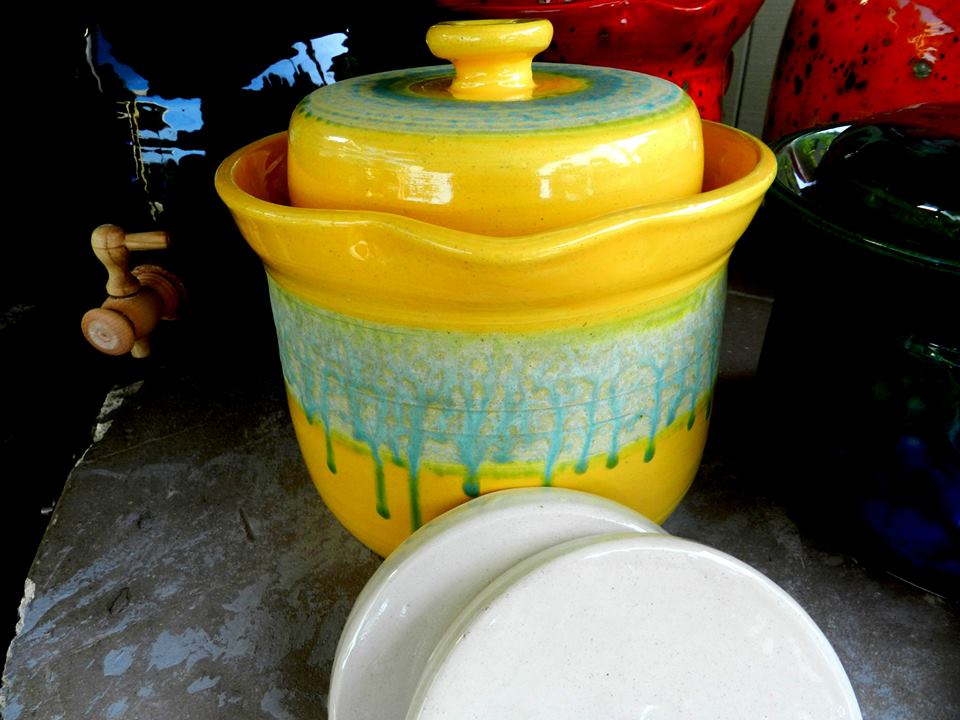 Mark Campbell Ceramics produces excellent a great lacto fermenting container